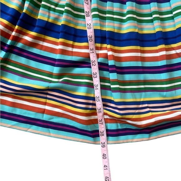 Calvin Klein Bright Stripe Pleated Dress Size 8 - Picture 13 of 17